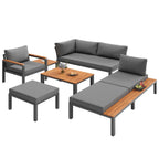 Modulärt Loungeset – Soffgrupp & Träbord