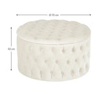 Rund Sittpuff i Sammet – Fotpall & Sittpall