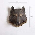 Lejon & Tiger Djurskulptur Väggdekor – Realistisk Beast Hantverk Vardagsrum