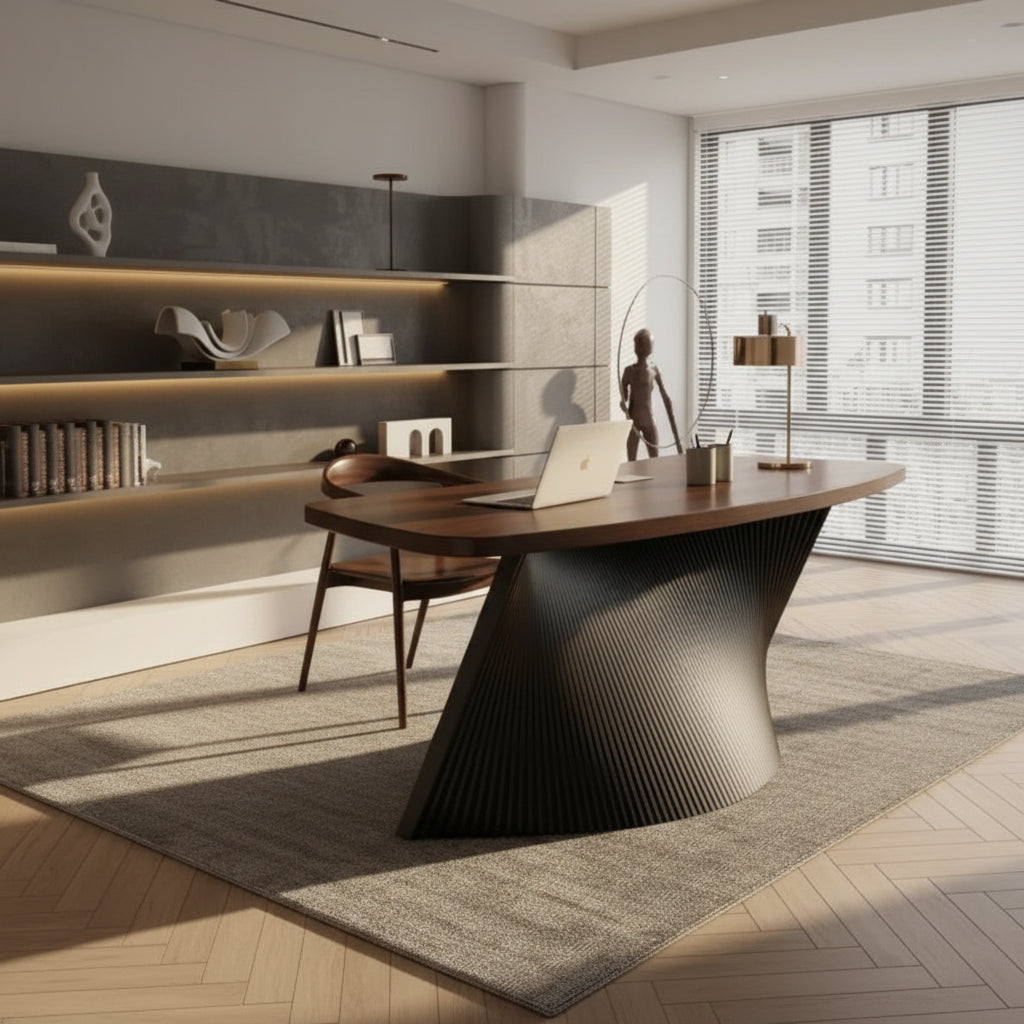 Executive Skrivbord Lyxdesign – Svart Kontor