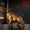 Feng Shui Koppar Ko Ornament Handmålad – Hemma & Kontor Skrivbordsdekor