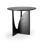 Retro Soffbord Massivt – Geometrisk, Runt