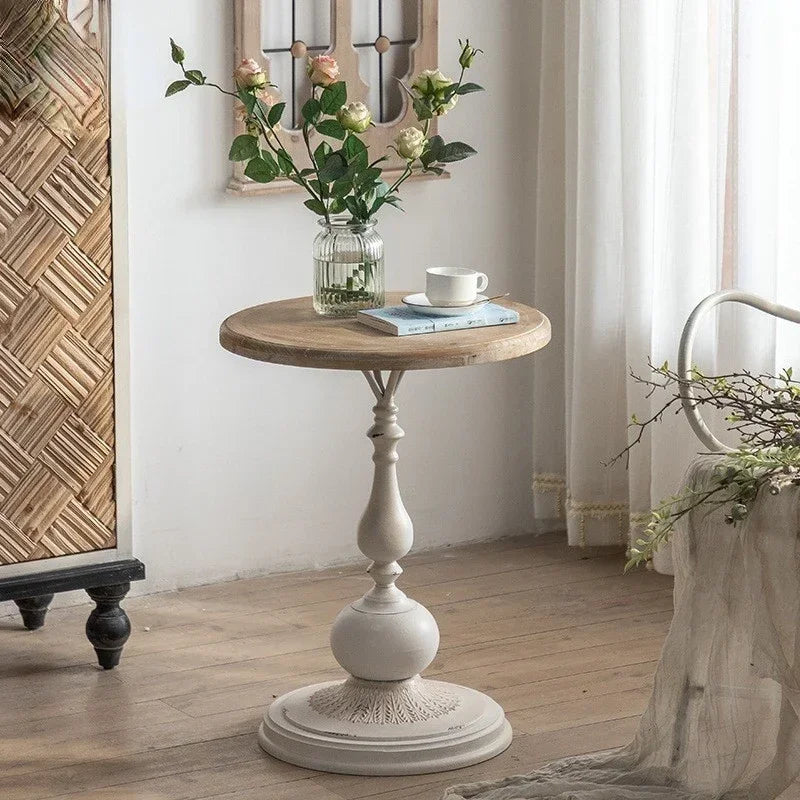 Litet Soffbord Vintage – Runt Trä