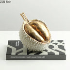 Guldbelagd Dorianskulptur Resin – Kreativ Skrivbordsornament Rumsdekor