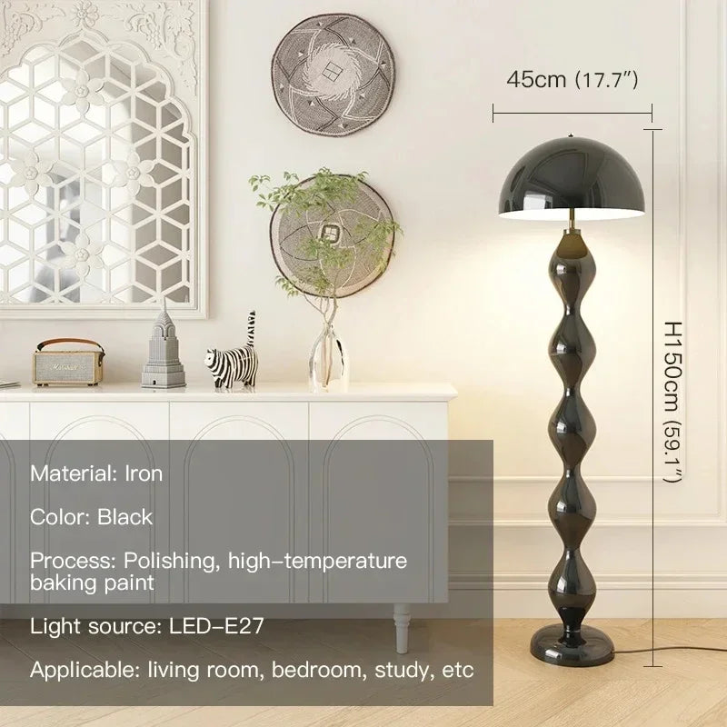 Nordisk Medeltida LED Golvlampa Cream – Svampdesign