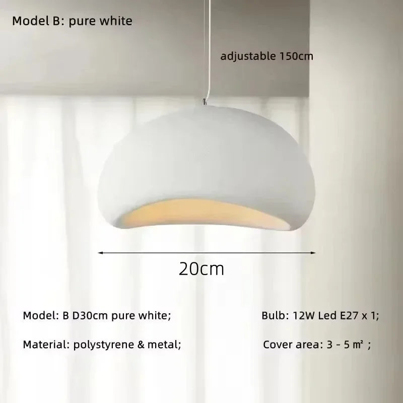 Handgjord Wabi-Sabi Hänglampa LED – Restaurant & Köksö