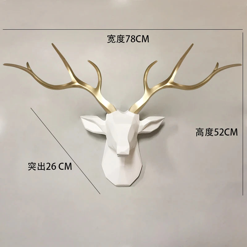 3D Rådjurshuvud Väggdekoration – Djurskulptur Stag Sovrum & Vardagsrum
