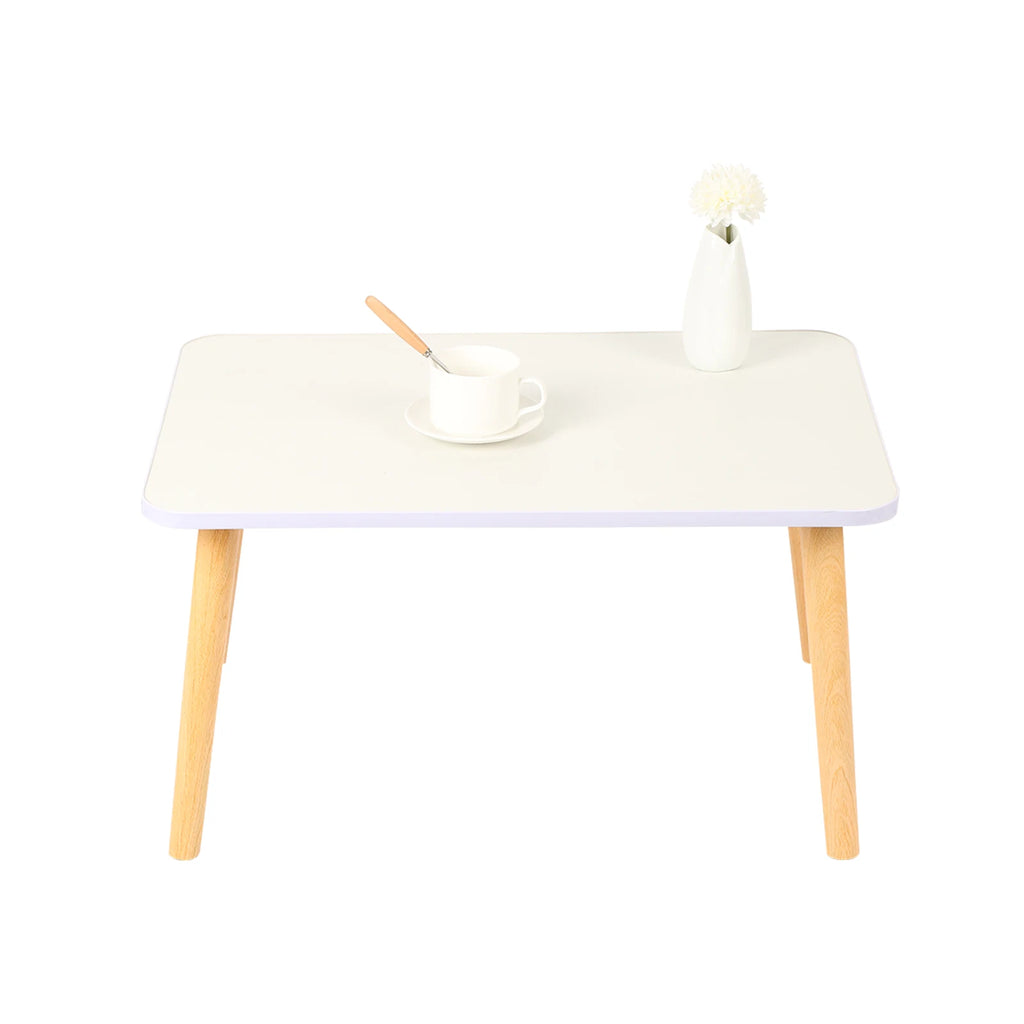 Litet Soffbord 60x40 cm – Svart/Vit/Trä