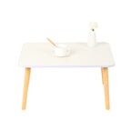 Litet Soffbord 60x40 cm – Svart/Vit/Trä