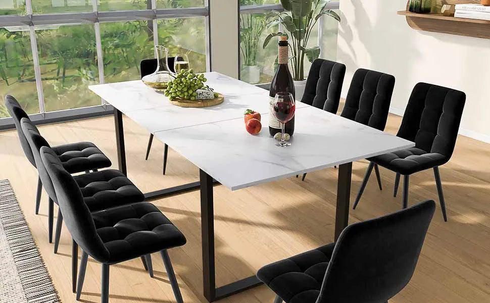 Utdragbart Matbord 140-180 cm – Marmordekor