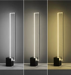 Nordisk Kvadratisk LED Golvlampa Dimbar – Modern Sovrum & Vardagsrum