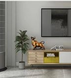 Feng Shui Koppar Ko Ornament Handmålad – Hemma & Kontor Skrivbordsdekor