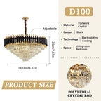 Lyxig Kristallkrona – Modern LED Taklampa Vardagsrum