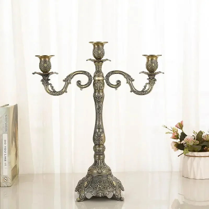 Brons Metallljusstake Restaurant & Bröllop – Dekorativt Bordsornament