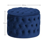 Rund Sittpuff i Sammet – Fotpall & Sittpall