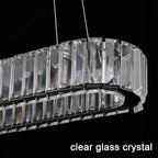 Nordisk Oval Kristalltakkrona – Lyxig LED Hotell & Hem