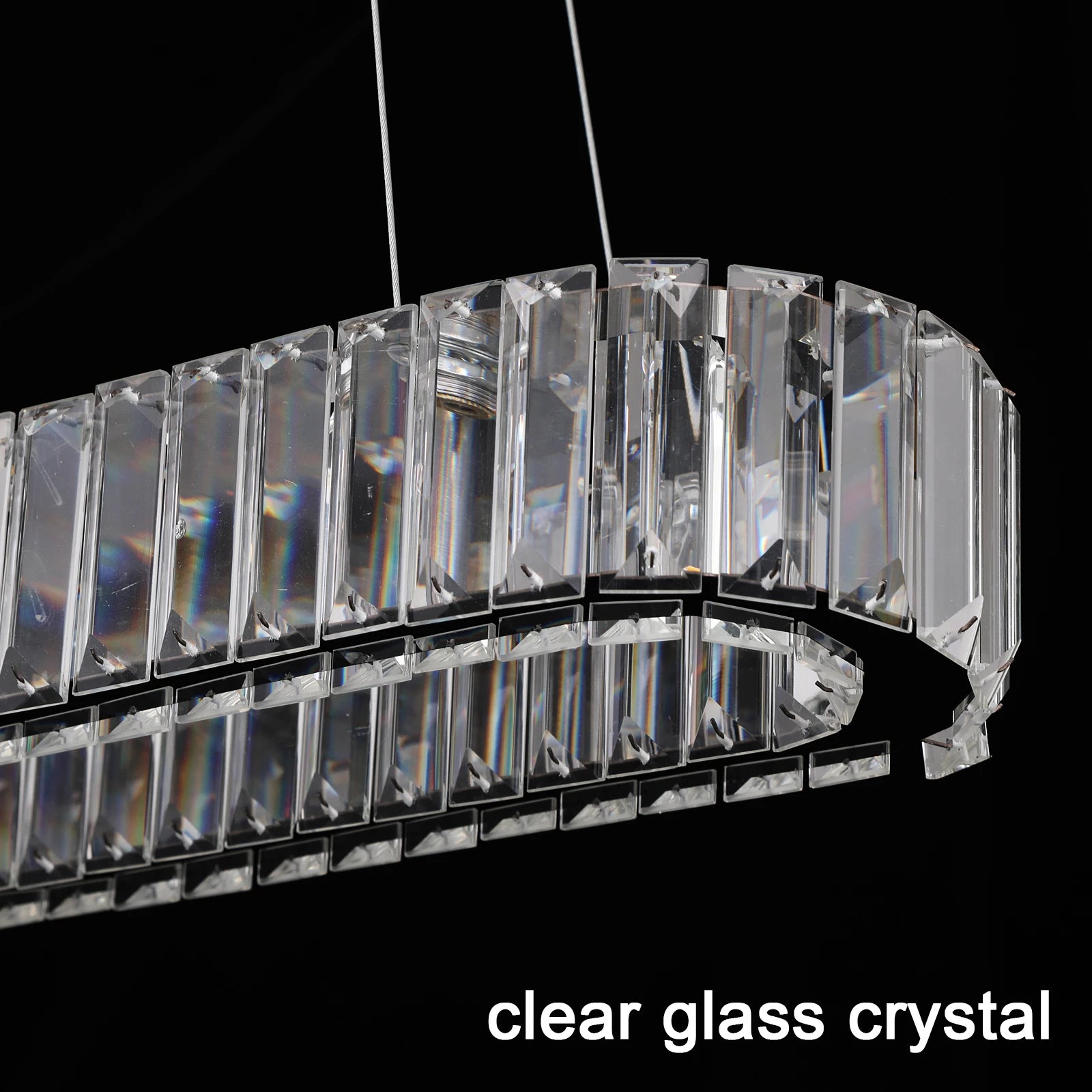 Nordisk Oval Kristalltakkrona – Lyxig LED Hotell & Hem