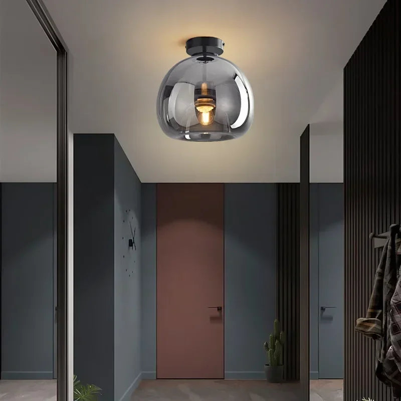 Nordisk Cognac Glas Taklampa LED – Minimalist Vardagsrum