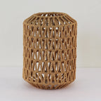 Handflätad Retro Papperslampskärm – Rattan Hänglampa Kafé & Hotell