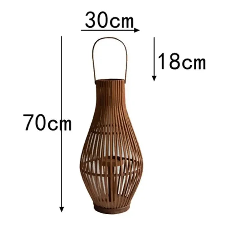 Vintage Bambu Lykta – Trädgård & Heminredning