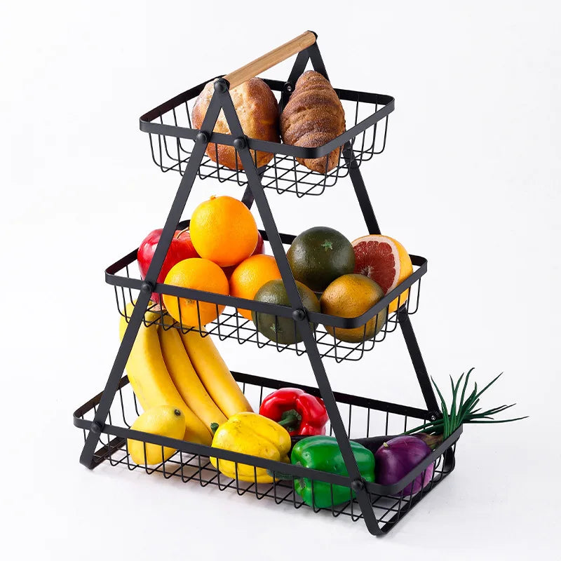 Multifunktionell Förvaringskorg Bänkskiva – Frukt, Bröd, Grönsaker & Snacks Kök