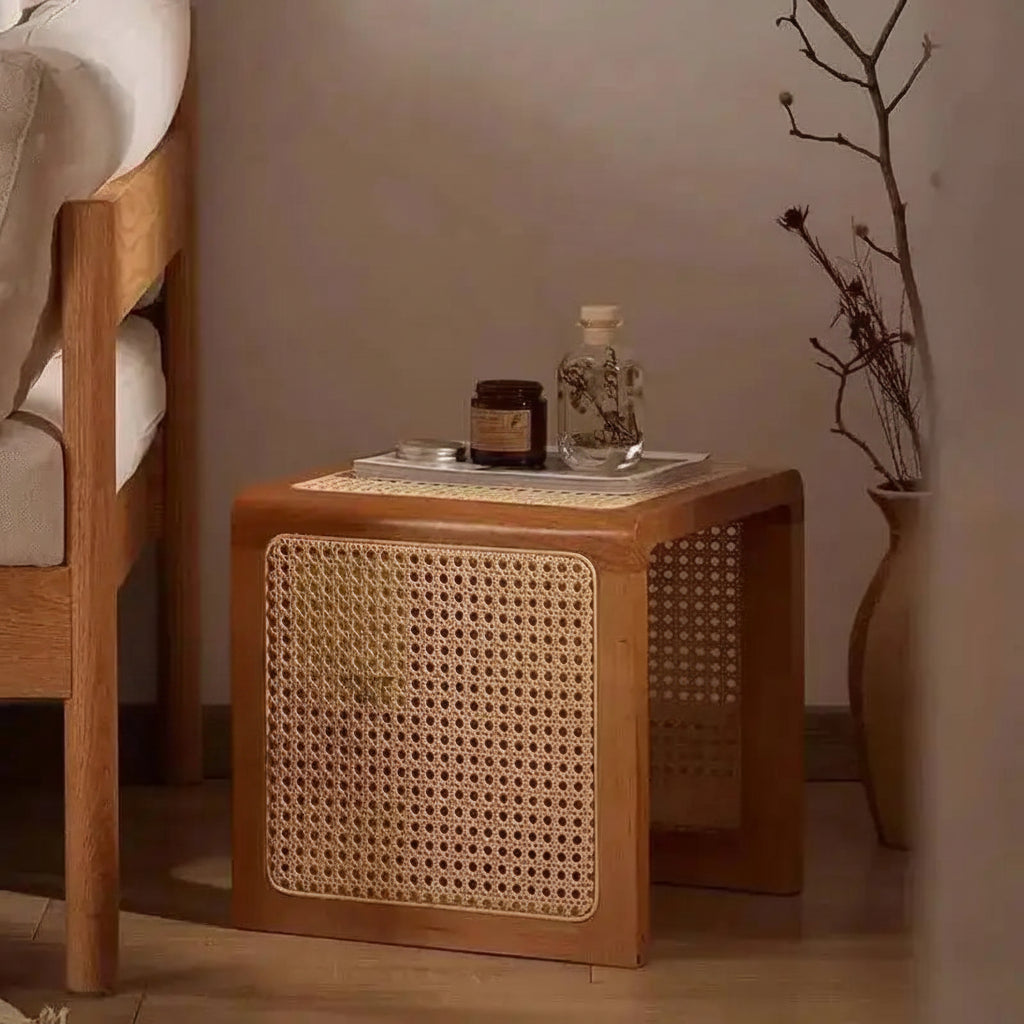 Rattansidobord Japansk Stil – Multifunktionell