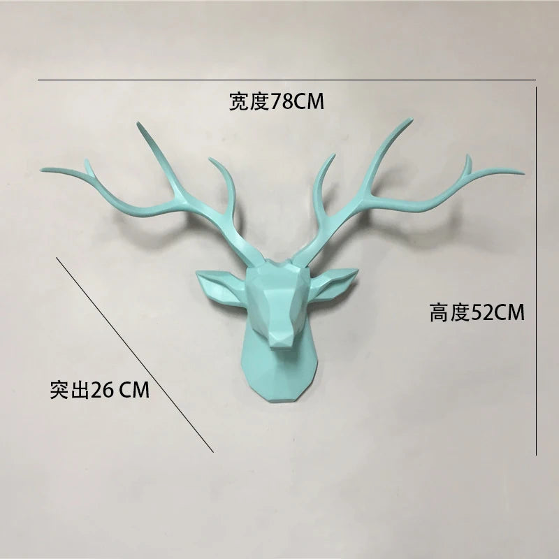 3D Rådjurshuvud Väggdekoration – Djurskulptur Stag Sovrum & Vardagsrum