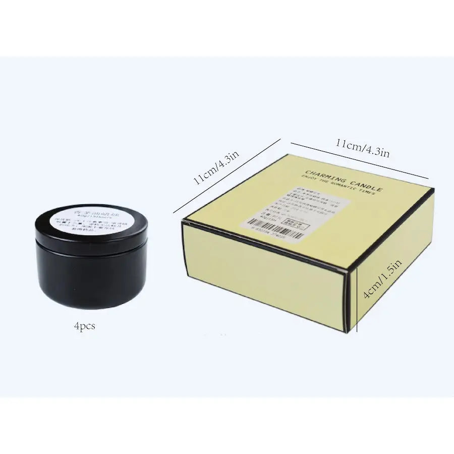 4-Pack Citronella Myggavvisande Aromljus – Portabelt Reseplåt Utomhus