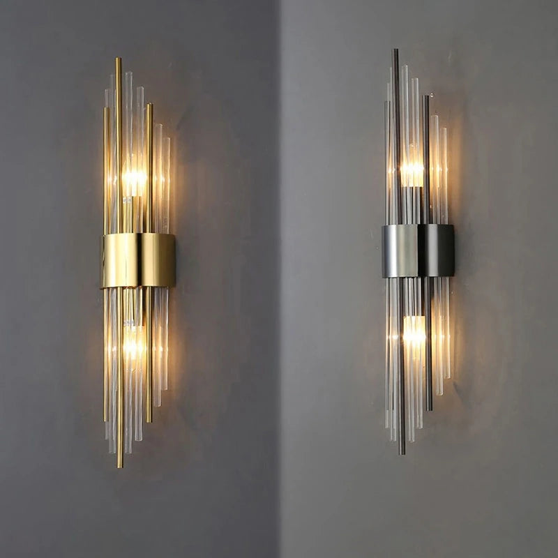 Ljuslyx Guld LED Vägglampa – Vardagsrum & Trappa