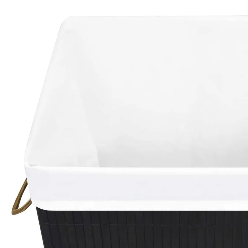 Svart Bambu Tvättkorg Enkel Sektion – Tvättstuga & Badrum Minimalistisk