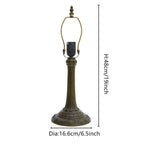 Vintage Lampfot Antik Mässing – E27/E26 för 20–30 cm Lampskärm