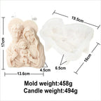 Påskformad Doftljussilikonform – Jesus & Kanin Resin Gjutform Hantverk