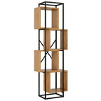 Öppen Bokhylla Metall & MDF 59×30×180 cm – 4 Fack Industriell Fristående