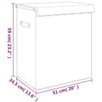 Vikbar Tvättkorg Grå Linnefleece 51×34,5×59 cm – Tvättstuga & Badrum