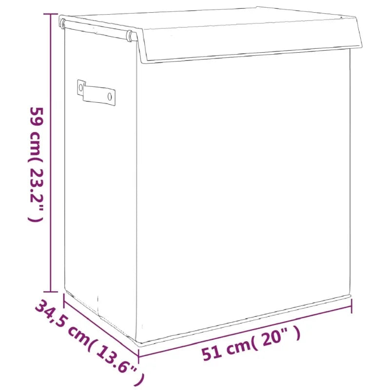 Vikbar Tvättkorg Grå Linnefleece 51×34,5×59 cm – Tvättstuga & Badrum