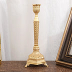 2-Pack Guld & Silver Ljusstake Europeisk – Bröllop Metallbordsdekor