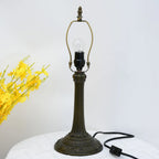 Vintage Lampfot Antik Mässing – E27/E26 för 20–30 cm Lampskärm