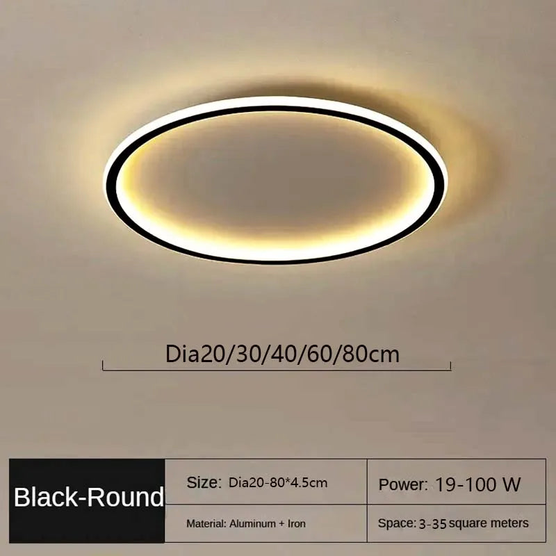 Modern LED Rundtaklampa – Vardagsrum, Hall & Balkong