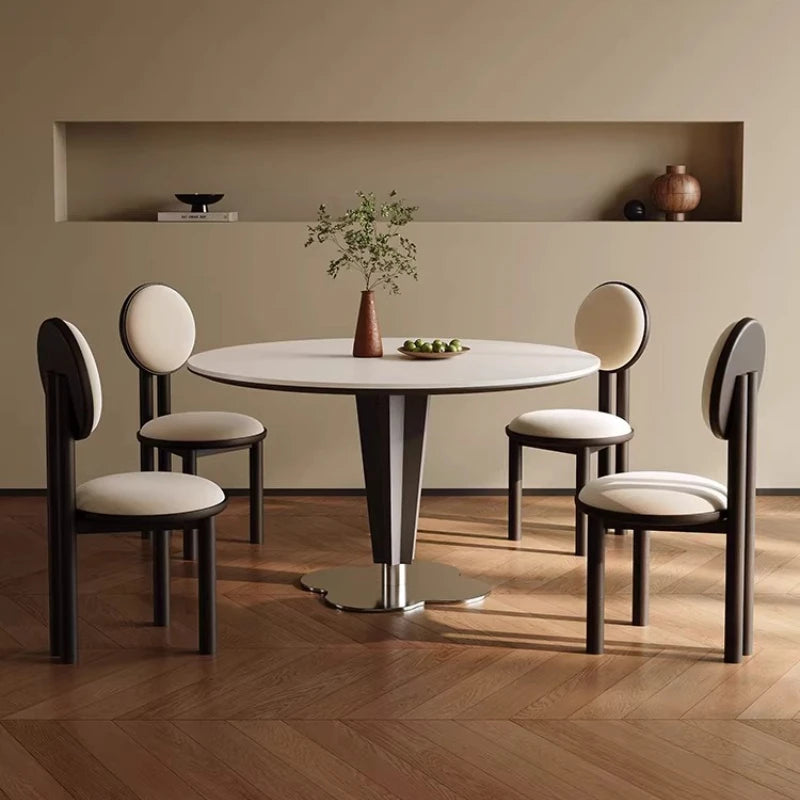 Runt Matbord Stenslab 80-130 cm – Lyxig Minimalistisk