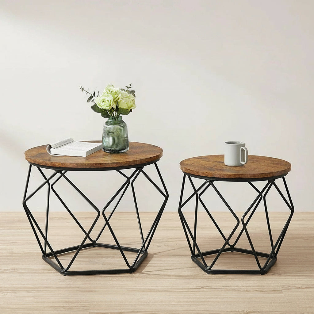 Sidobord 2-pack – Modernt Vardagsrum & Sovrum