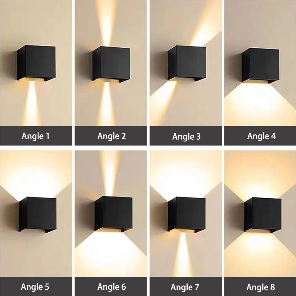 LED Vägglampa 12W IP65 – Upp & Ner Veranda & Trädgård