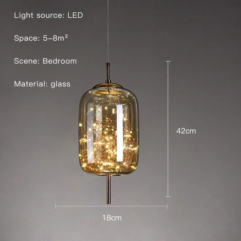 Vintage Glas Hänglampa LED – Restaurant, Bar & Matsal