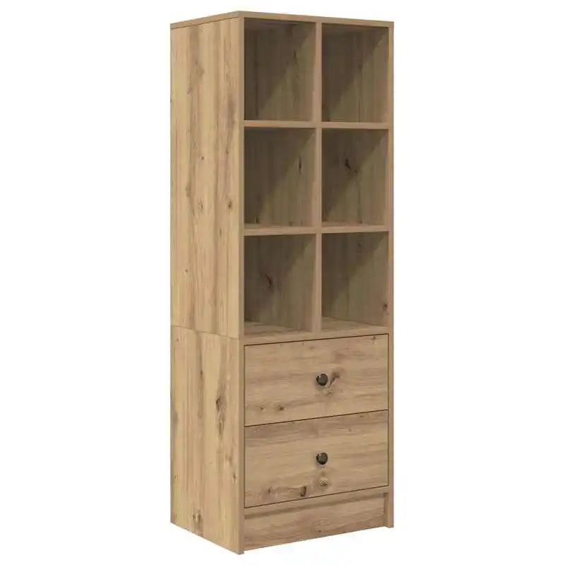Skrivbord med Låda & Hylla – Ek, 2-pack Set