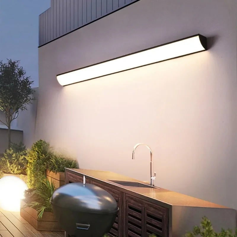 Minimalist Rand Vägglampa Utomhus – Villa & Trädgård