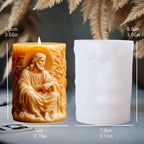 Påskformad Doftljussilikonform – Jesus & Kanin Resin Gjutform Hantverk