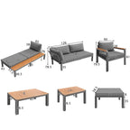 Modulärt Loungeset – Soffgrupp & Träbord