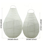 2-Pack Vit Papperslampskärm Nordisk Droppe – Bordslampa & Hänglampa