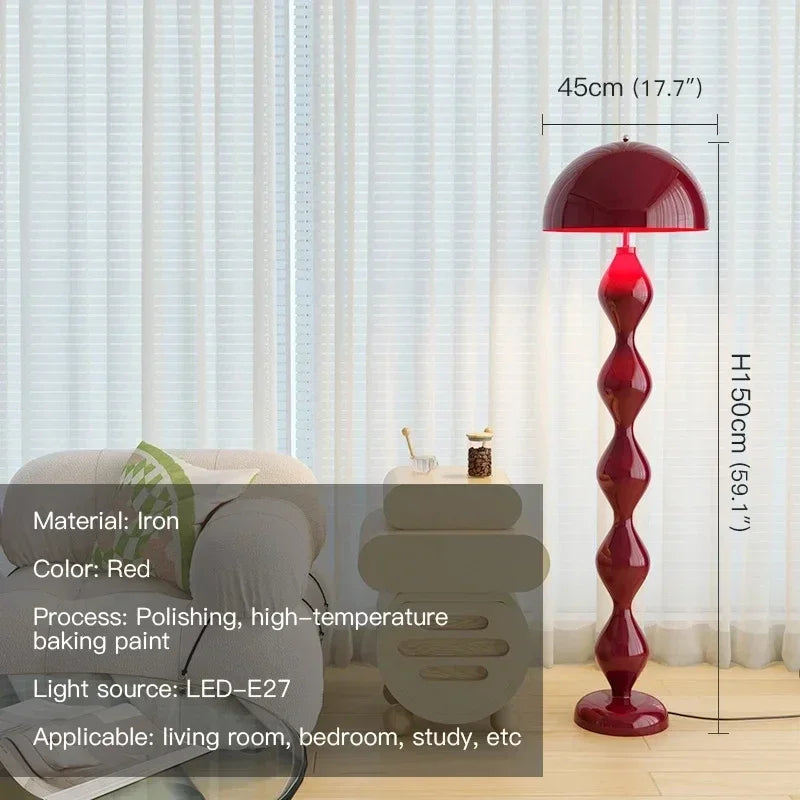 Nordisk Medeltida LED Golvlampa Cream – Svampdesign