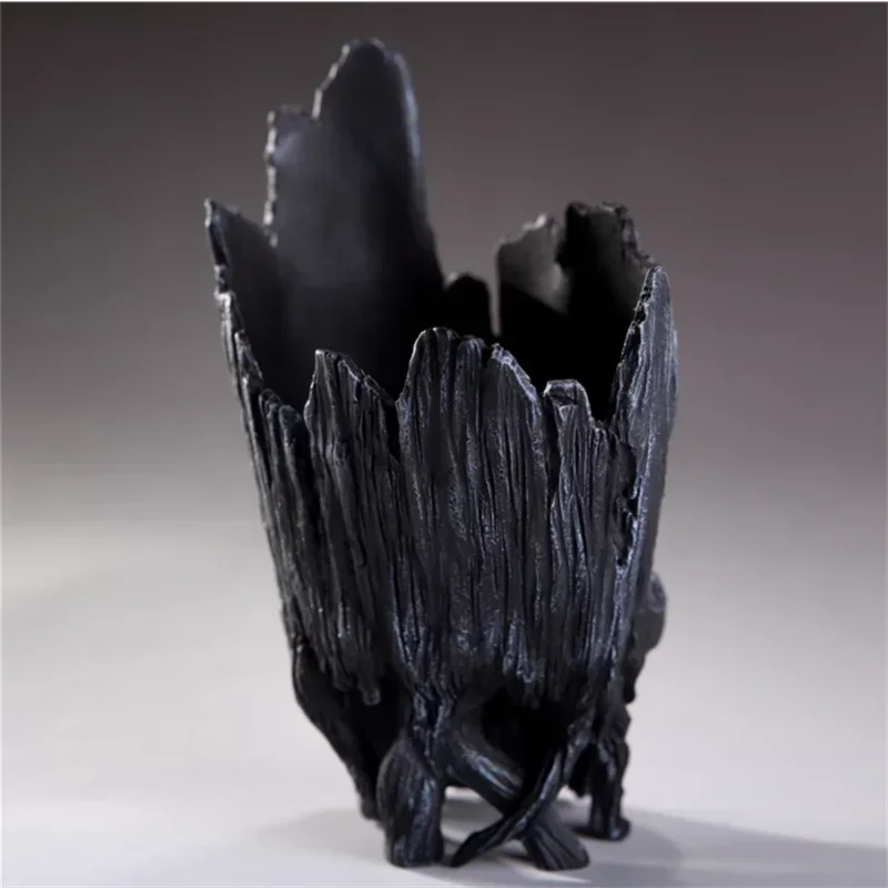 Gotisk Skallekruka Resin – Dekorativ Skelett Blomkruka Bar & Utomhus