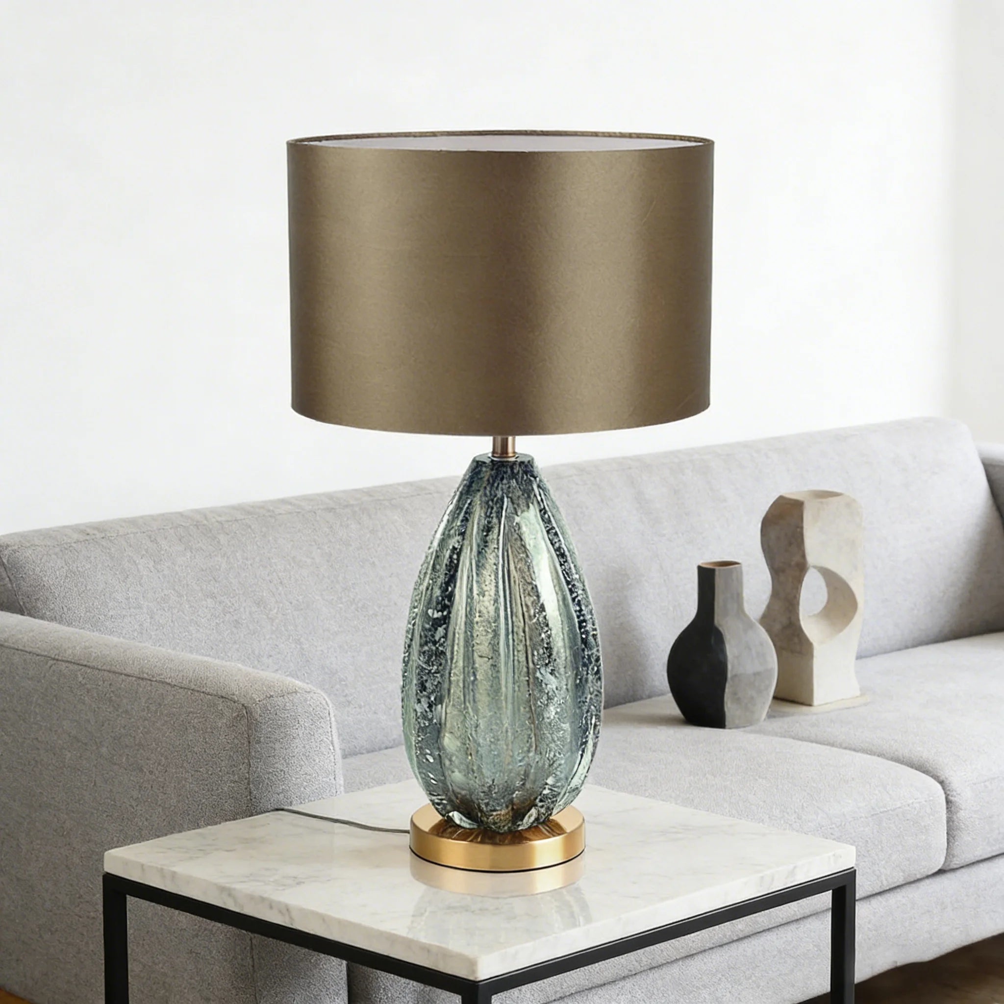 Kreativ Glasbordslampa Grön – Lyxig Hotell & Villa E27